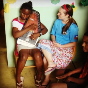 Singing with Doralis at the Medical Clinic. 